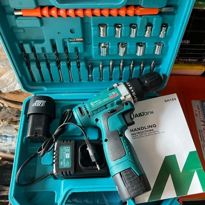 Cordless Drill 18V Mailtank/ Bor Baterai Model Bosch Makita