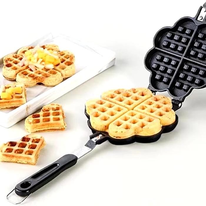 CETAKAN WAFFLE LOVE BONUS TEPUNG WAFFLE