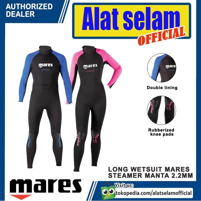 Long Wetsuit Mares Steamer Manta 2.2mm Men Women Baju Selam Diving