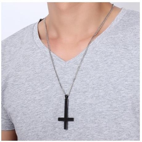 Pilihan- Kalung Salib Terbalik Pria Wanita 006