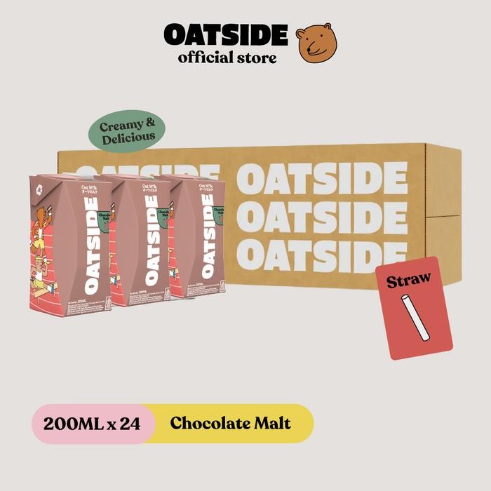 

Pilihan- Oatside Mini Straw Oat Milk Chocolate Malt 200Ml (24Pcs/1 Karton) (Kemasan Dengan