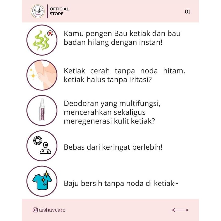 Aisha Deo Spray Aisha V Care Deodoran Herbal Multi Fungsi Terbatas