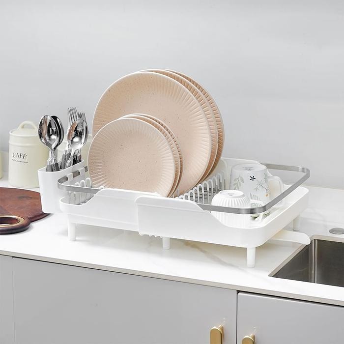 New Willard Rak Piring 1 Tingkat Extendable - Putih