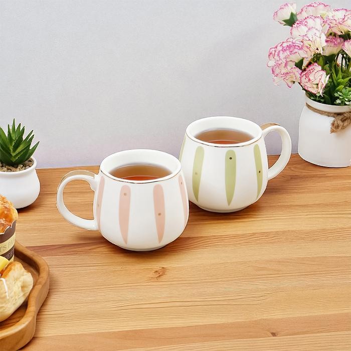 Appetite Set 2 Pcs Asami Mug - Pink/Hijau