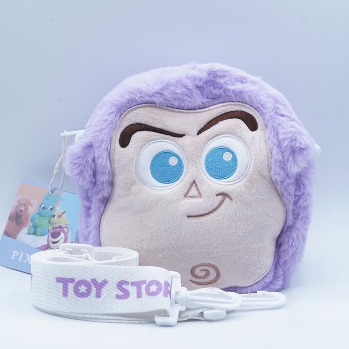 Toy Story Buzz Lightyear Woody Sling Bag Tas Slempang Bolak Balik Charm Original Merchandise Gift