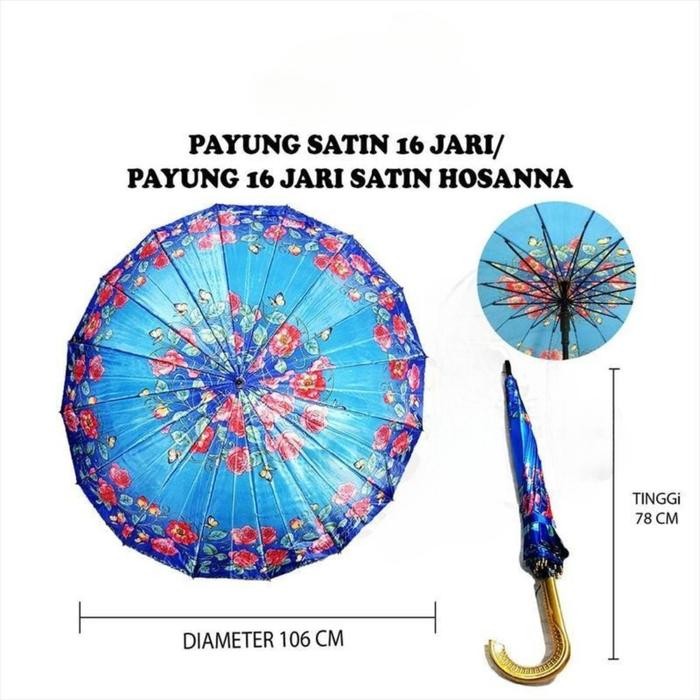 PAYUNG SATIN 16 JARI/ PAYUNG 16 JARI SATIN HOSANNA
