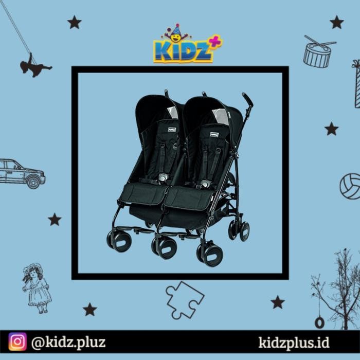 SEWA PEG PEREGO PLIKO MINI TWIN STROLLER - BLACK