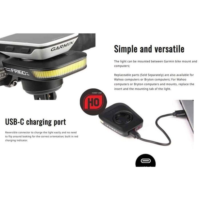RAVEMEN FR160 380mAh 160 Lumen USB-C Front Bike Headlight - Lampu Led Depan Sepeda
