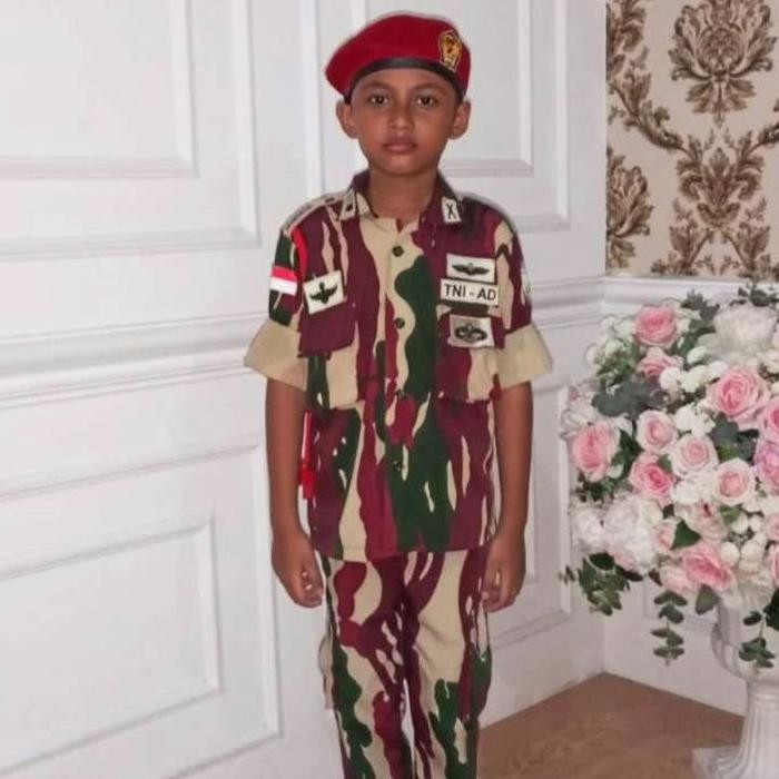 Pilihan- Baju Kostum Komando Baju Karnaval Anak Loreng Komando Bonus Mainan Fashion