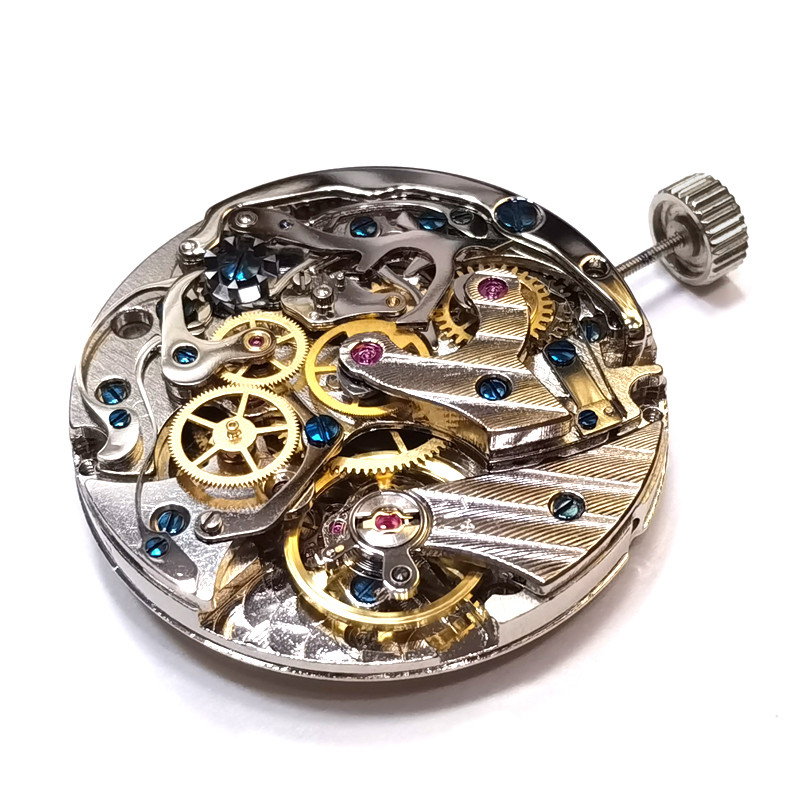 Manual Winding Movement ST1902 Mechanical Chronograph 6 Hands Watch