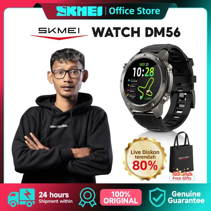 [dh.gadget] SKMEI DM56 Smartwatch Militer & Olahraga - Jam Tangan Pria dengan GPS L1/L5 Dual Band,