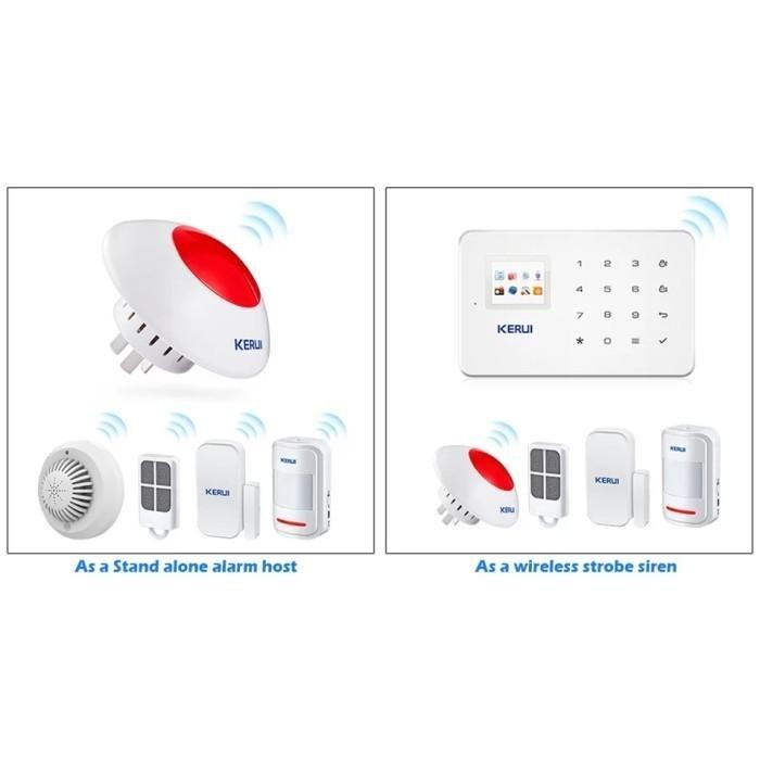 Terlaris Kerui Alarm Rumah Wireless Strobe Sirine Indoor Alarm Sirine Home Security Set