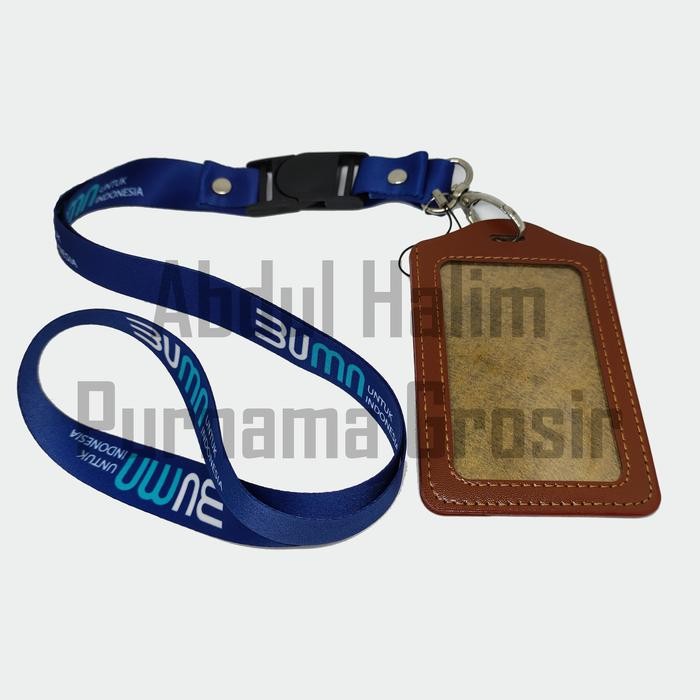 

New Tali gantungan Lanyard Idcard Id card BUMN, P 90cm, L 2cm Printing BUM