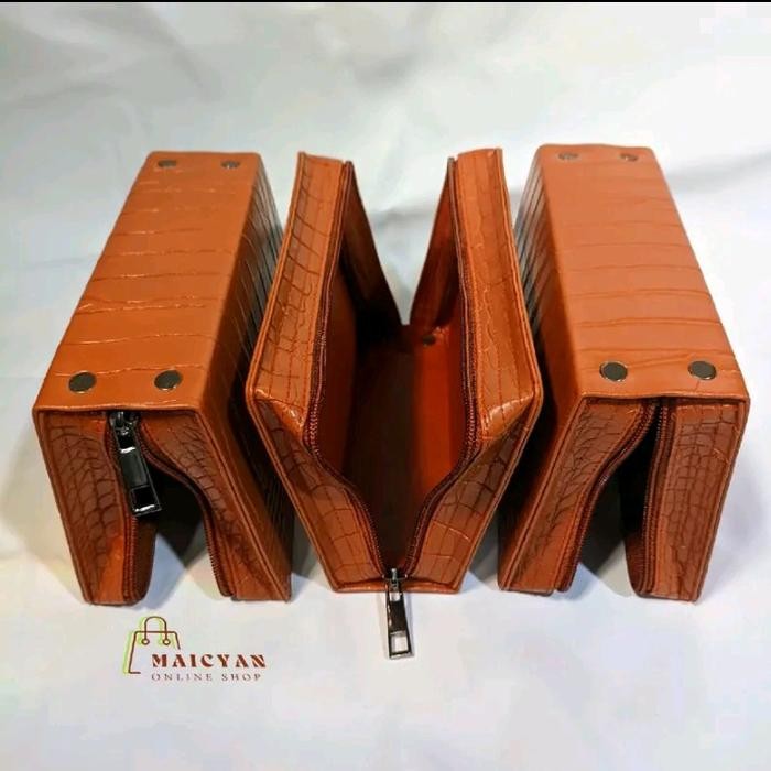 Pilihan- Tas Agenda Promis Resleting Bahan Croco Halus Untuk Buku Kerja Bank - Paper -