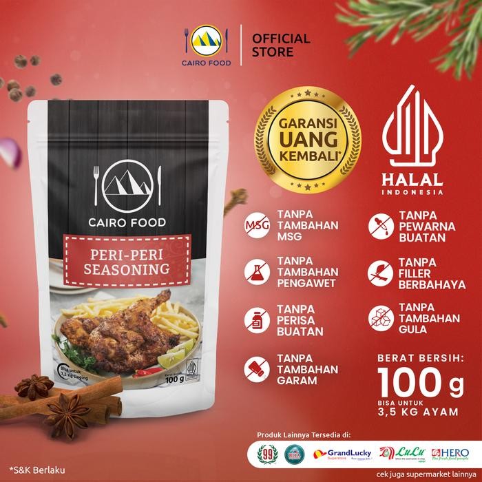 

Stok Baru Bumbu Peri - peri Seasoning - Cairo Food 100 gr