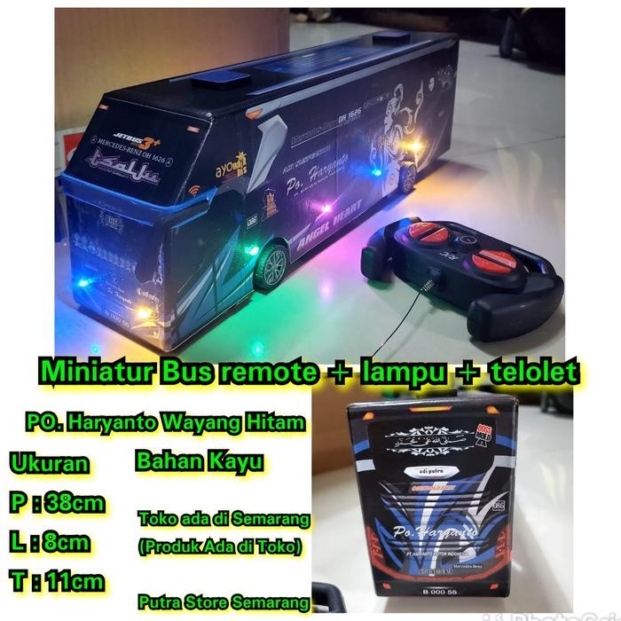 Pilihan- Miniatur Bus Remote Lampu Dan Telolet Rc Bus Po Haryanto Bis Remote Ke