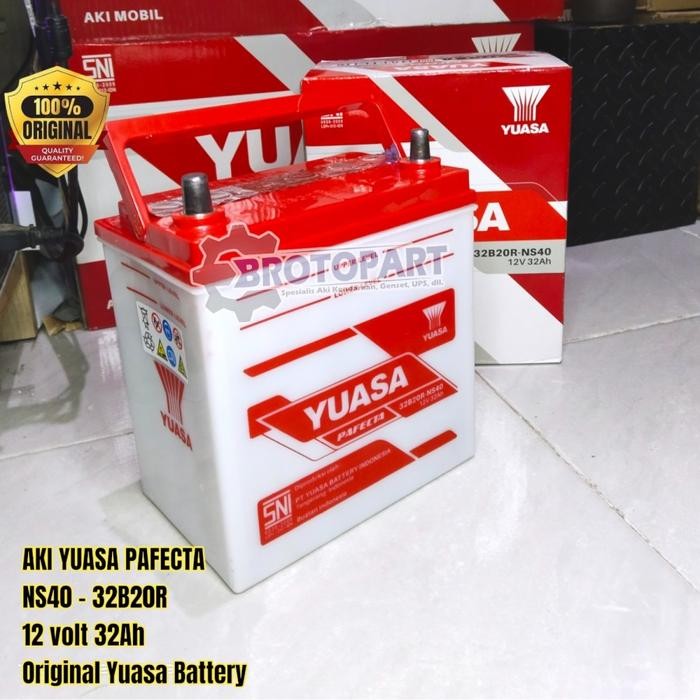 Populer Aki Mobil Yuasa Ns40 32B20R Pafecta Accu Basah 12Volt 32Ah Original Yuasa Terlariss 