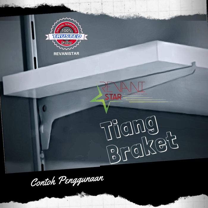 120cm tiang braket stainless Rak Bracket dinding breket siku rak kaca