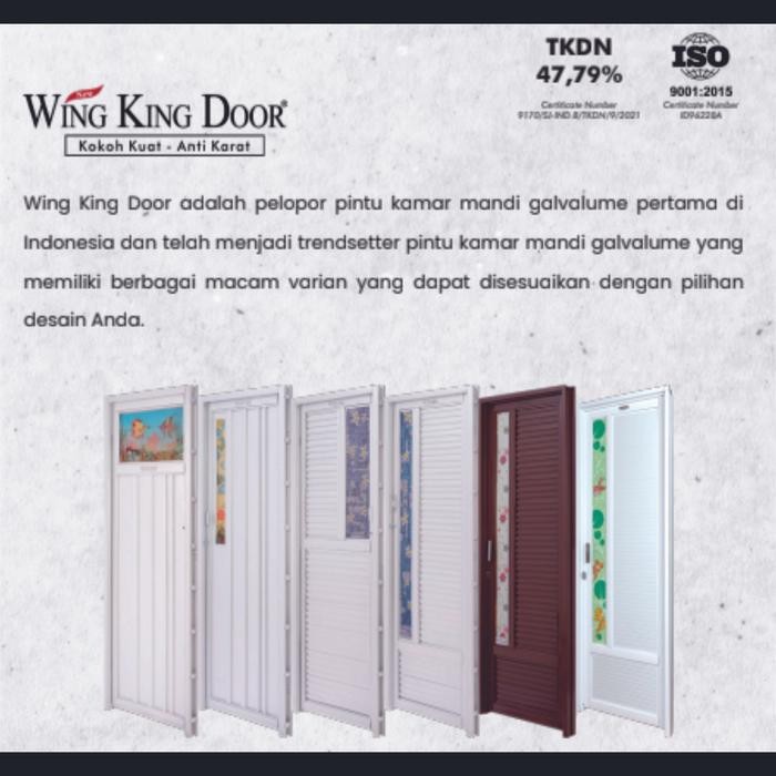 Pintu Kamar Mandi Galvalum Aluminium merk WADJA Tipe ECO