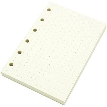 New Refill Isi Buku Binder Ukuran A7 Vintage Brown dan White - Isi Binder A7 Polos 6 Lubang - Isi