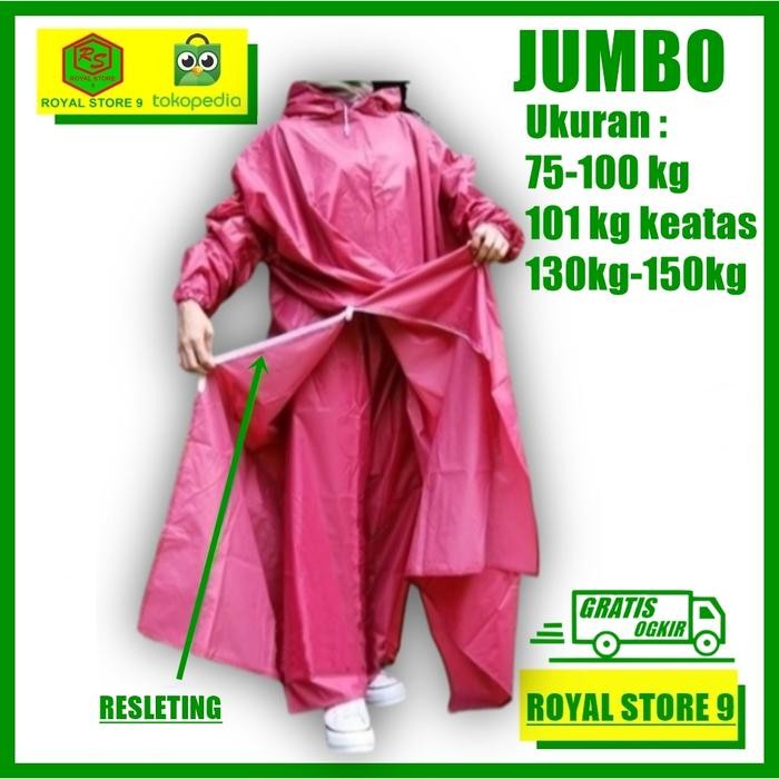 ORIGINAL [Rs9] Jas Hujan Gamis Pria dan Wanita  Setelan celana  jas hujan resleting