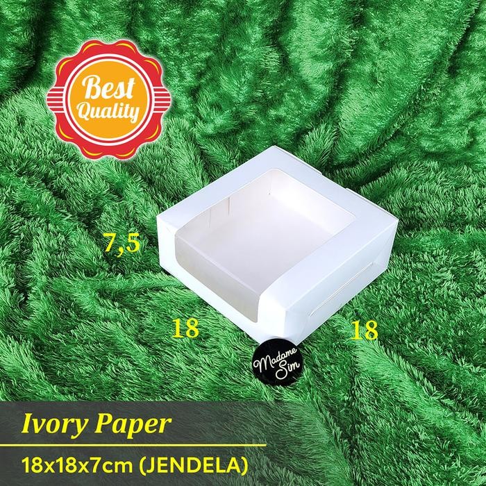 BOX IVORY - LUNCH BOX - KOTAK CATERING - DUS ROTI 18x18x7 (JENDELA)