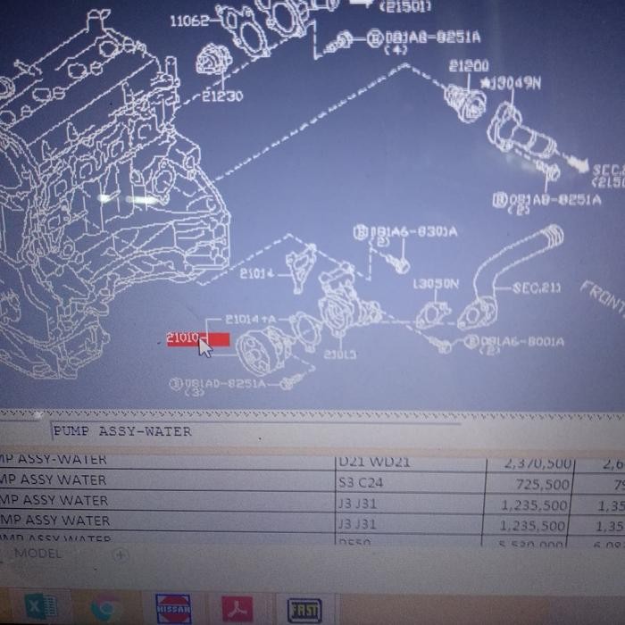 Jual Waterpump Xtrail T30 Serena C24 Original