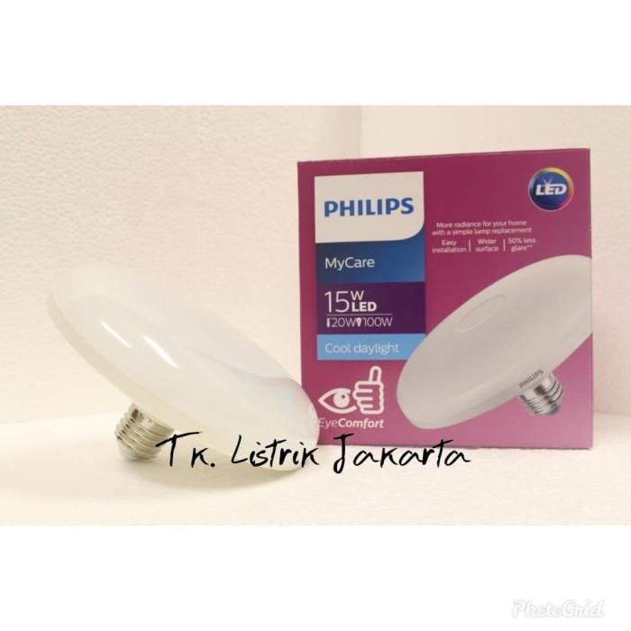 New Lampu LED bulb Philips UFO 15W E27 6500K Putih