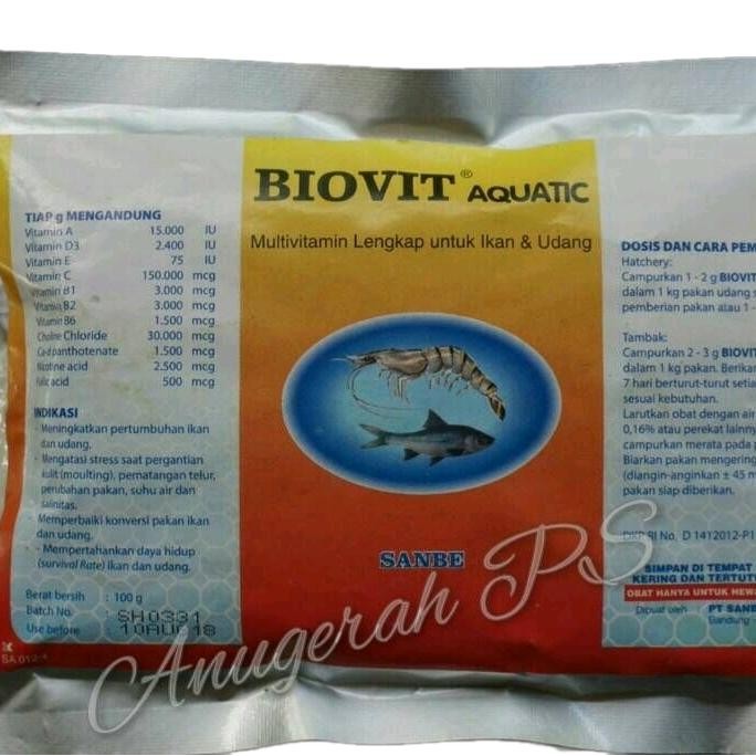 BIOVIT AQUATIC MULTIVITAMIN LENGKAP UNTUK IKAN DOSIS TINGGI