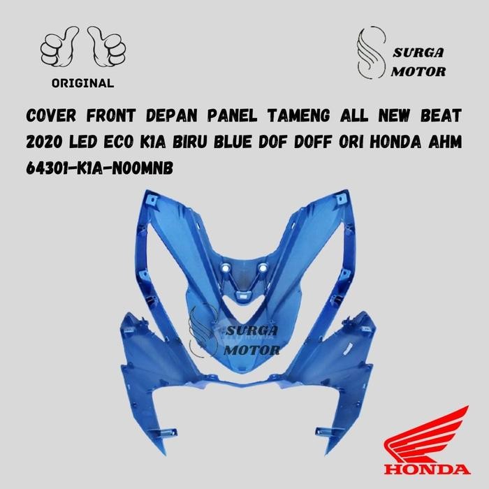 Cover Front Depan Beat 2020 Biru Doff Ori Honda Ahm 64301-K1A-N00Mnb