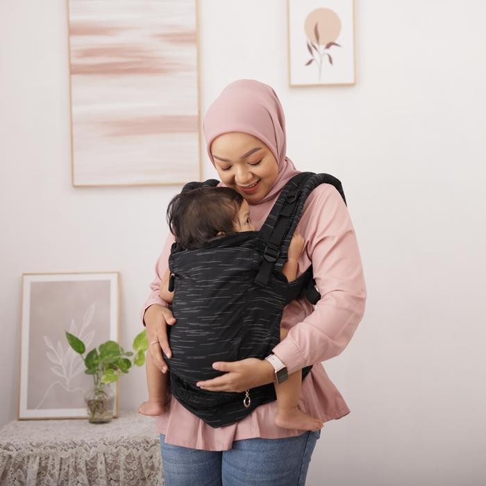 Gendongan Bayi Adjustable SSC Nana Babycarrier Optima Gerimis untuk newborn Bunda - 4 tahun