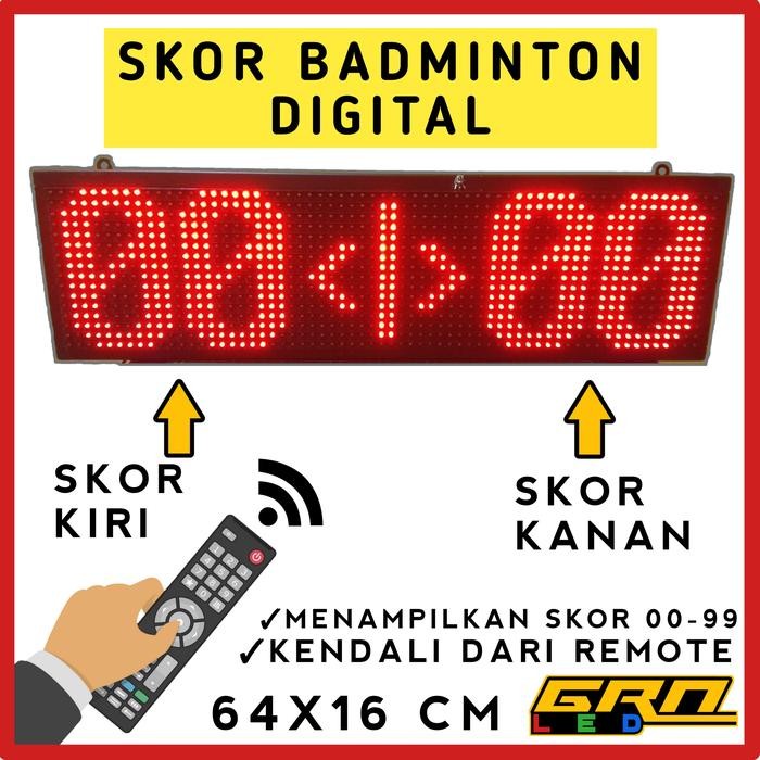 DISKON PAPAN SKOR BADMINTON DIGITAL SCORE BOARD REMOTE- POWER BANK READY STOCK
