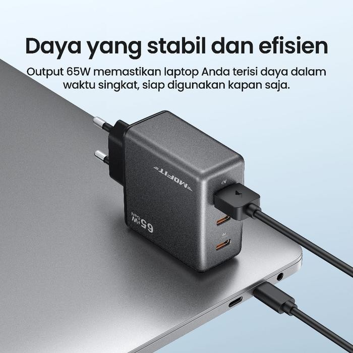 MOFIT CPD65 GaN PD65Watt C+C+A Charger Super Fast Charging Adaptor