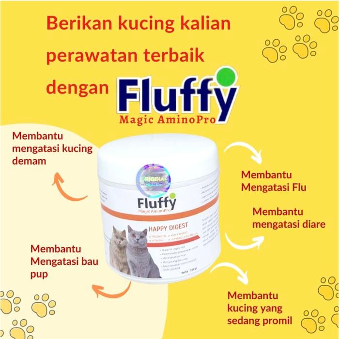 Fluffy Magic AminoPro Happy Digest Vitamin Flu Diare Demam