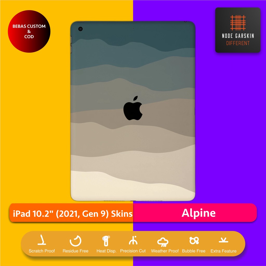 Garskin Skin iPad 10.2 2021 Gen 9 Alpine Fullbody / Backonly | Anti Lecet | Case | Vinyl