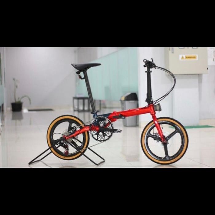 Sepeda Lipat Folding Bike 16 Camp Hazy 11 Speed Wheelset Carbon