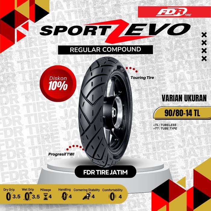 FDR TL SPORT ZEVO 90/80-14 Ban Motor Tubeless