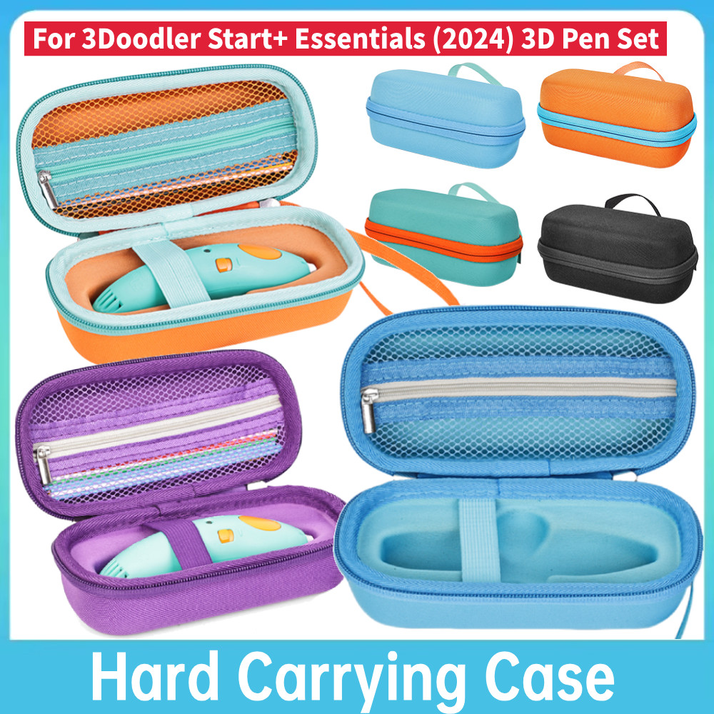 Protective Holder for 3Doodler Start+ Essentials (2024) 3D Pen Set Compact Colorful Travel Case for