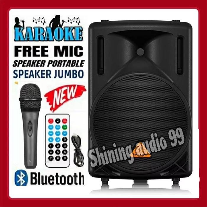 MEGA BASS Speaker Karaoke Bluetooth Ukuran Besar Free Mic Casan / Salon Spiker Aktif Jumbo Karoke