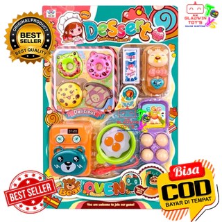 MAINAN KITCHEN SET MASAKAN ANAK PEREMPUAN DESSERT OVEN DONAT TELUR 832-30