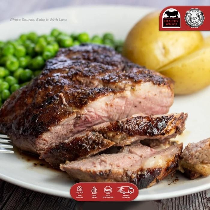 SerbaDaging- Lamb Leg Steak Daging Paha Kambing Muda Domba Import Australia Halal 500Gr Healthy