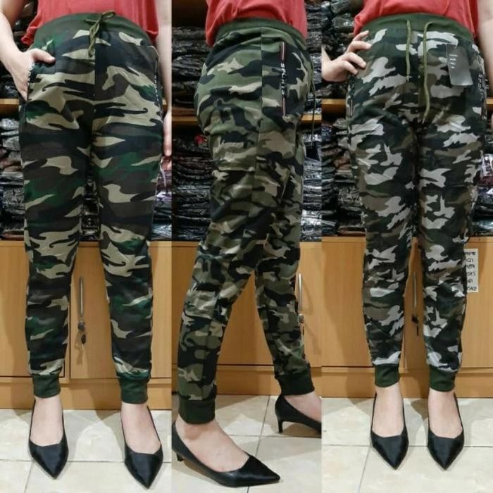 gtSport- Celana Senam Jogger Army Nyaman Wanita Nyaman Cepat Kering Joger Olahraga