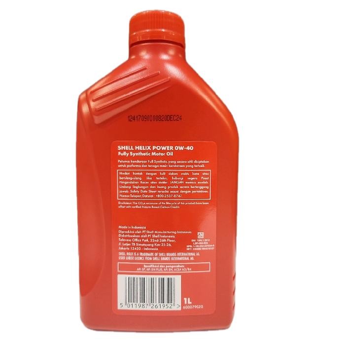 Oli Mobil Shell Helix Power 0W-40 Kemasan 1 Liter Terlaris