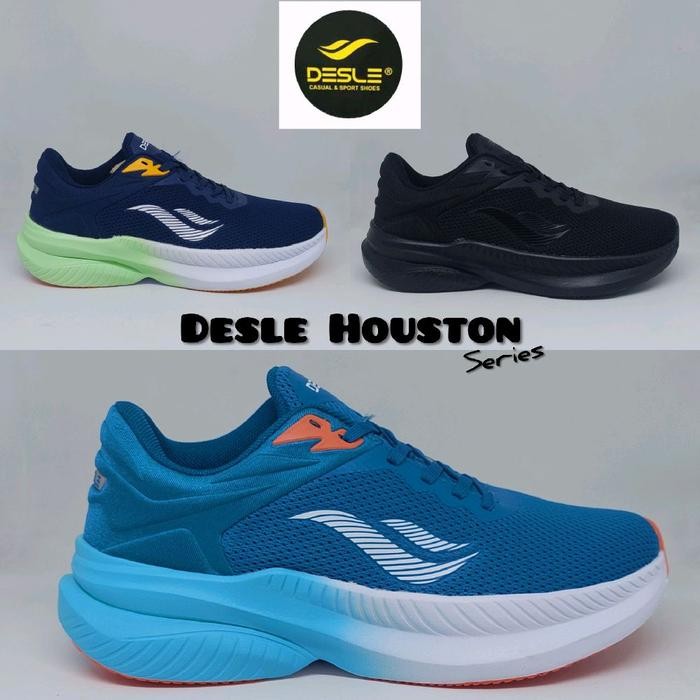 STOK TERBATAS  NEW SEPATU JOGGING RUNNING DESLE HOUSTON SEKOLAH (ORIGINAL) TERJANGKAU