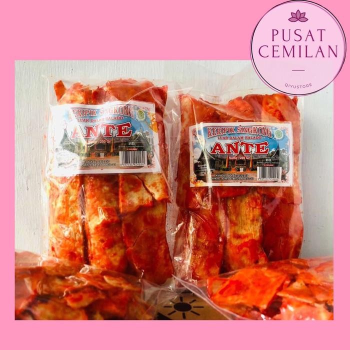 Keripik Singkong Balado ANTE - Kripik Singkong Pedas - Keripik Sanjay Minang - Cemilan Singkong