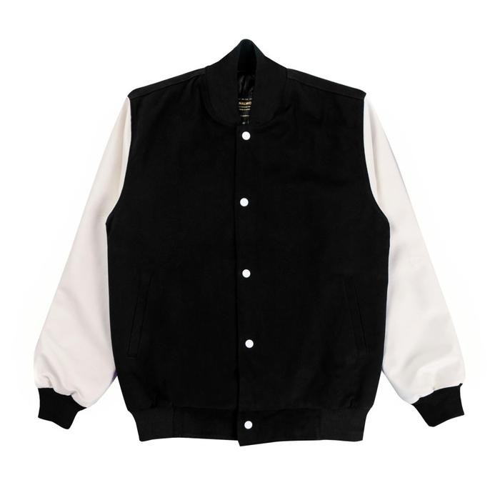maz6- Eternalworks Basic Black White Varsity Jacket