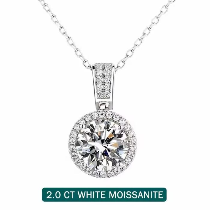 Moissanite Necklace. GRA certificate