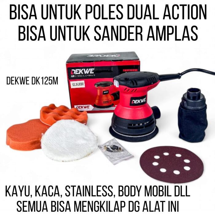 Dongcheng Tools - Mesin Sander Amplas Kayu Poles Body Mobil Motor Kaca Stainless Besi Pengkilap