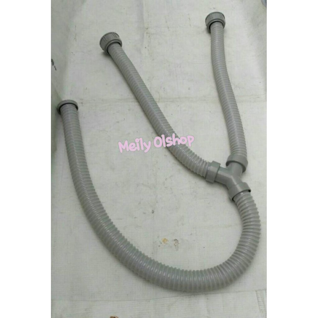 Selang Pembuangan Bak Cuci Piring 2 Lubang/Selang Bak Cuci Piring/Afur