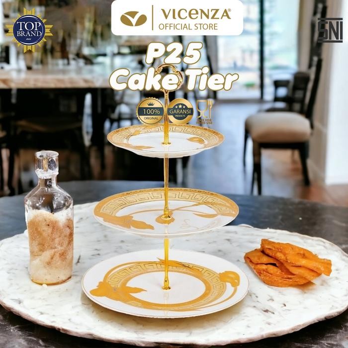 Vicenza Third Plate - Piring Susun P25 Motif Lily